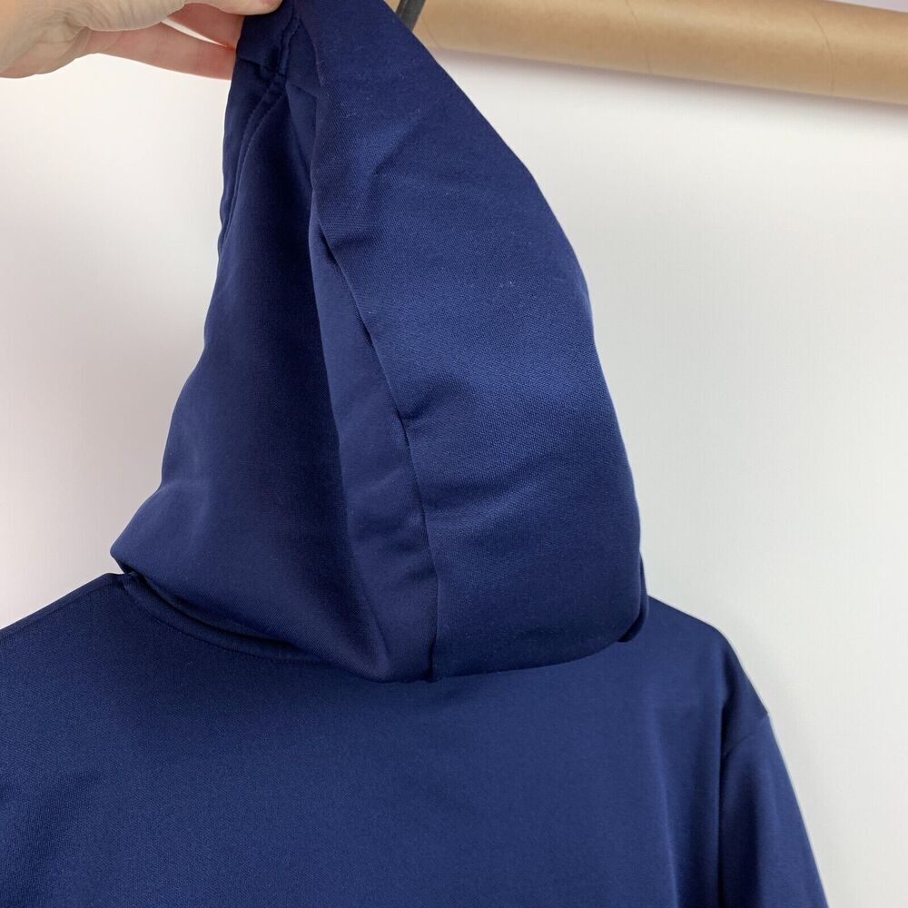Nike Blank Solid Navy Blue Drawstring Hoodie Swea… - image 7